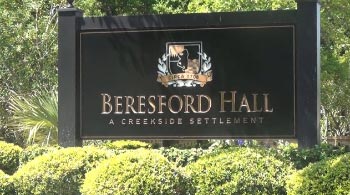 Beresford Hall entrance sign in Mt Pleasant